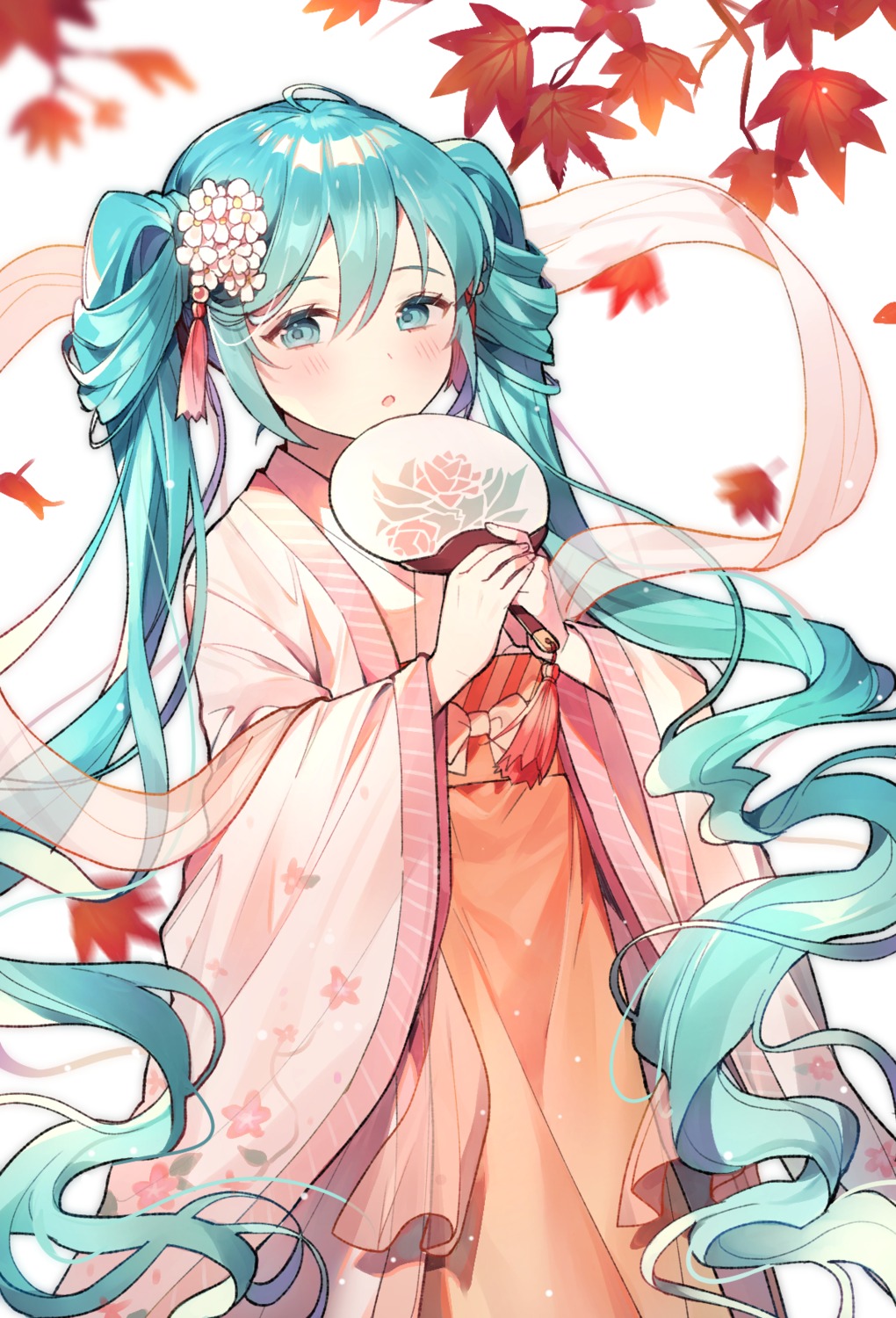 asian_clothes azit_(down) chuushuu_meigetsu_miku hatsune_miku vocaloid