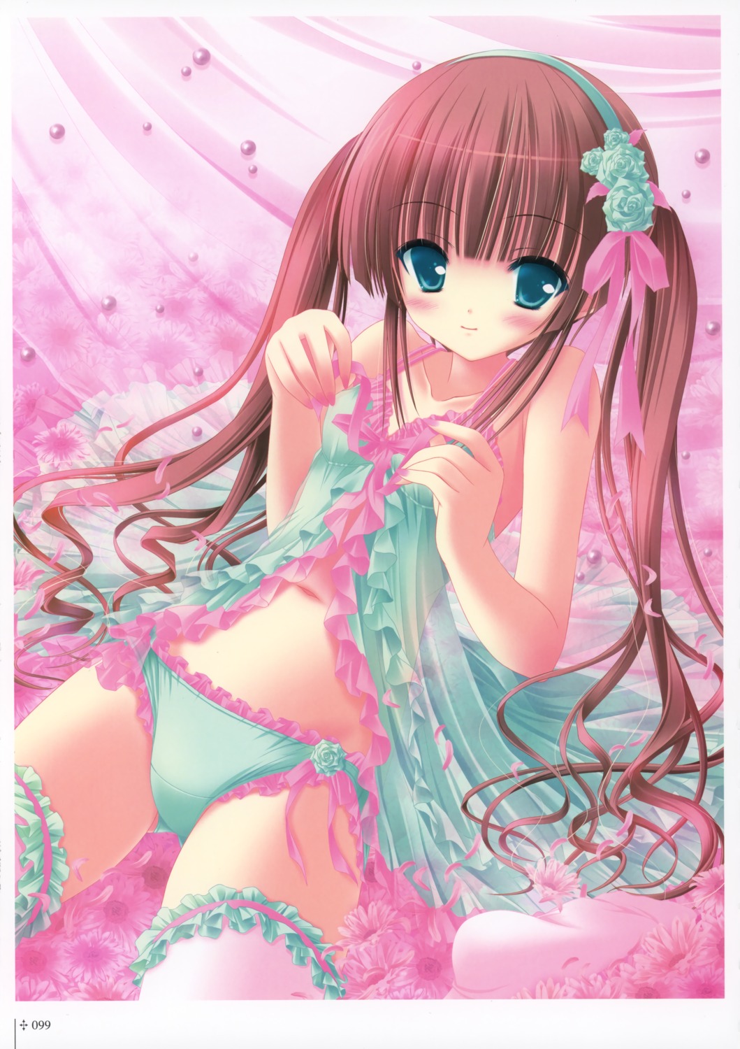 harukaze_setsuna lingerie pantsu thighhighs tinkle