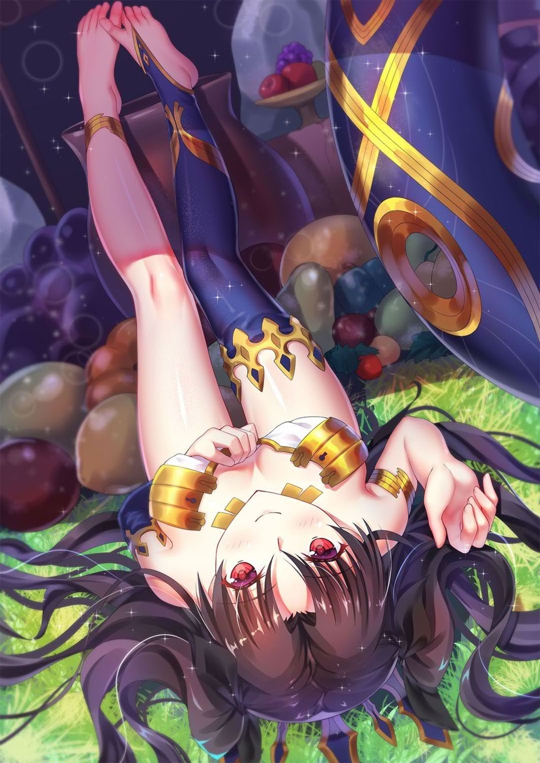 ame_wa_agattano breast_hold cleavage fate/grand_order ishtar_(fate/grand_order) jpeg_artifacts thighhighs