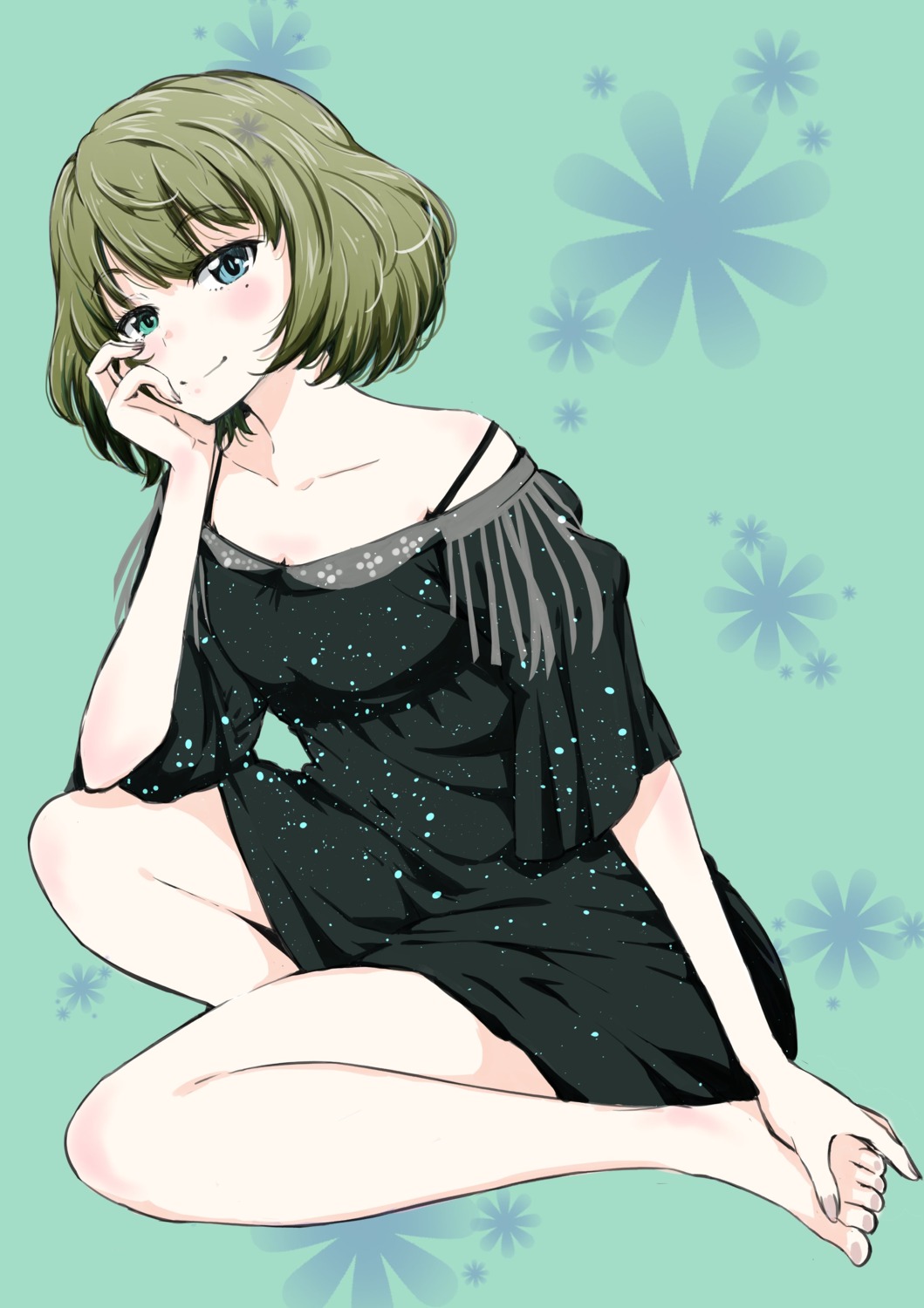 dress feet heterochromia takagaki_kaede takata_koutarou the_idolm@ster the_idolm@ster_cinderella_girls