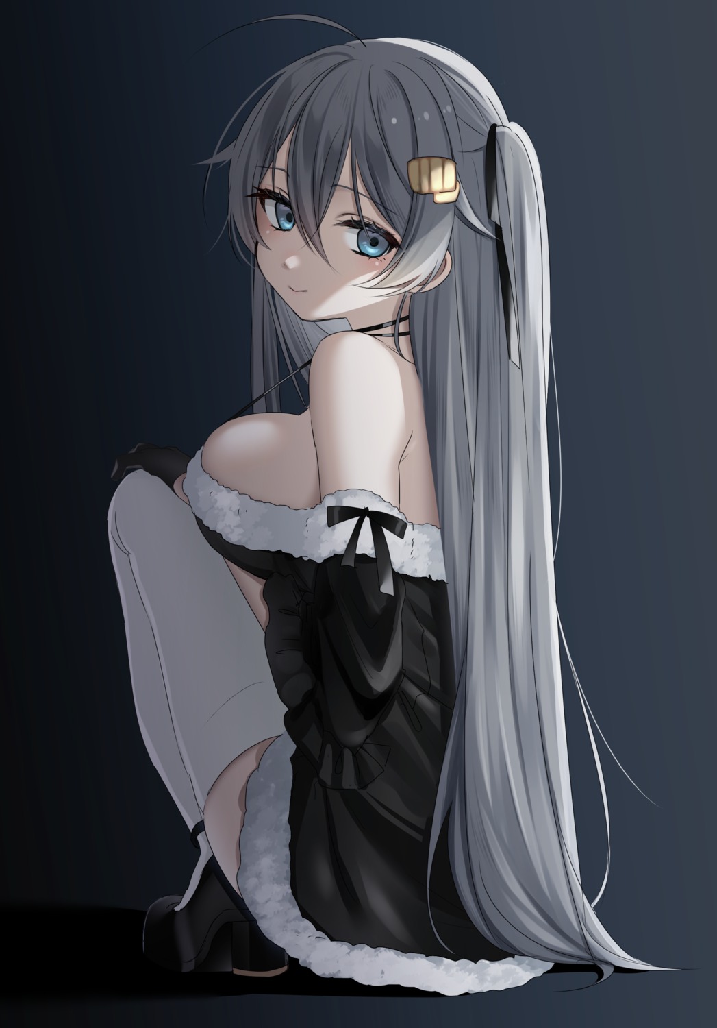 chinadress dress no_bra ojouhin_punch skirt_lift thighhighs