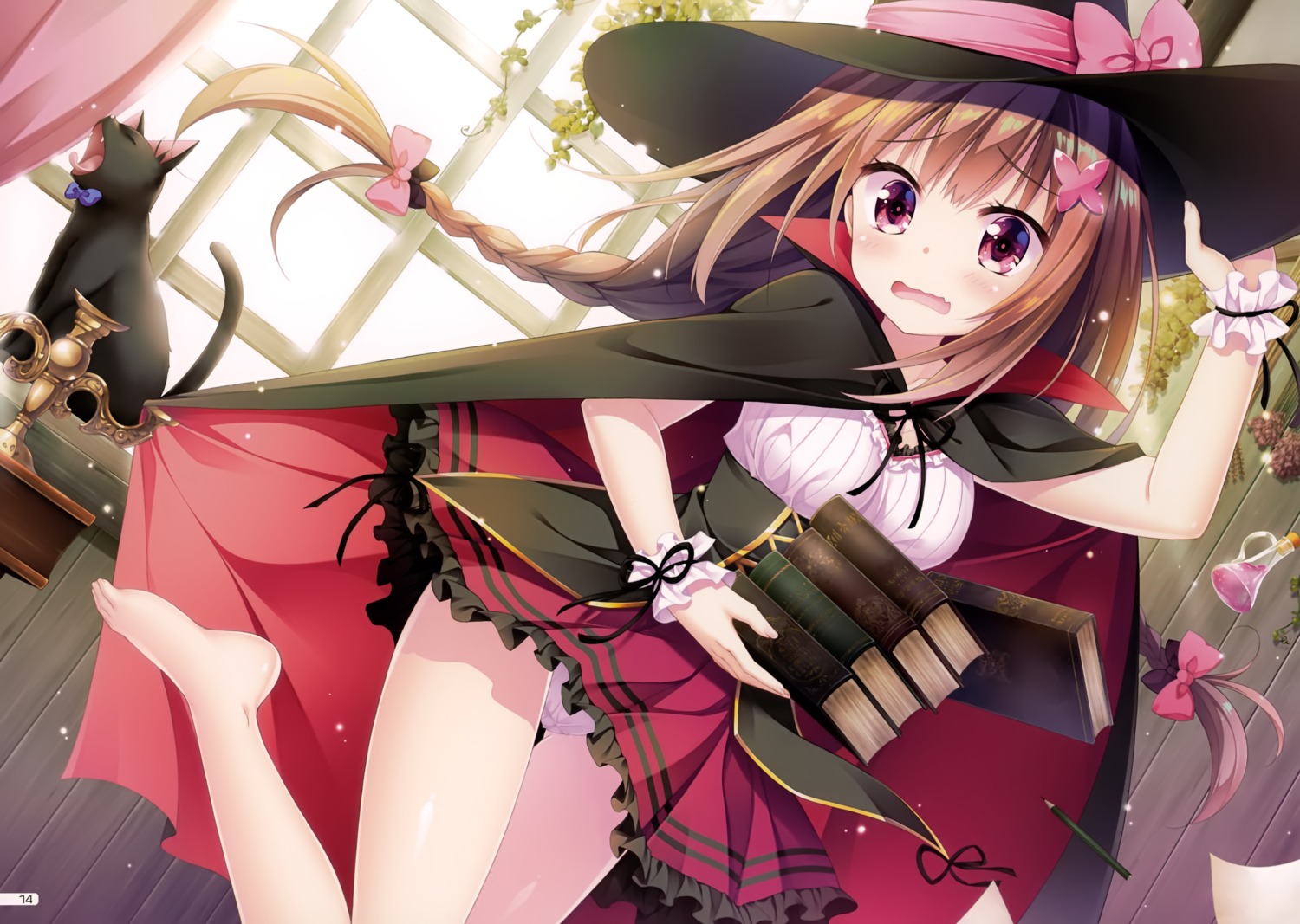 neko pantsu skirt_lift toranosuke witch