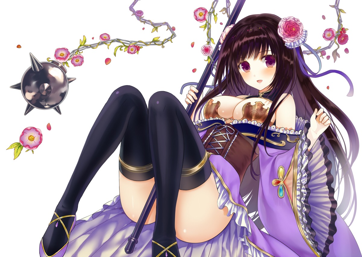 cleavage thighhighs weapon yuuki_rika