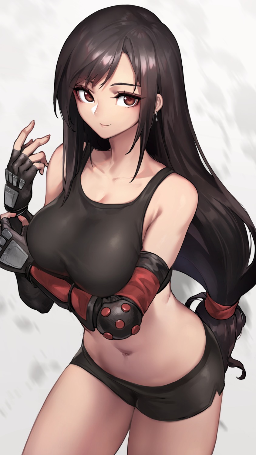 breast_hold final_fantasy final_fantasy_vii oopartz_yang thighhighs tifa_lockhart