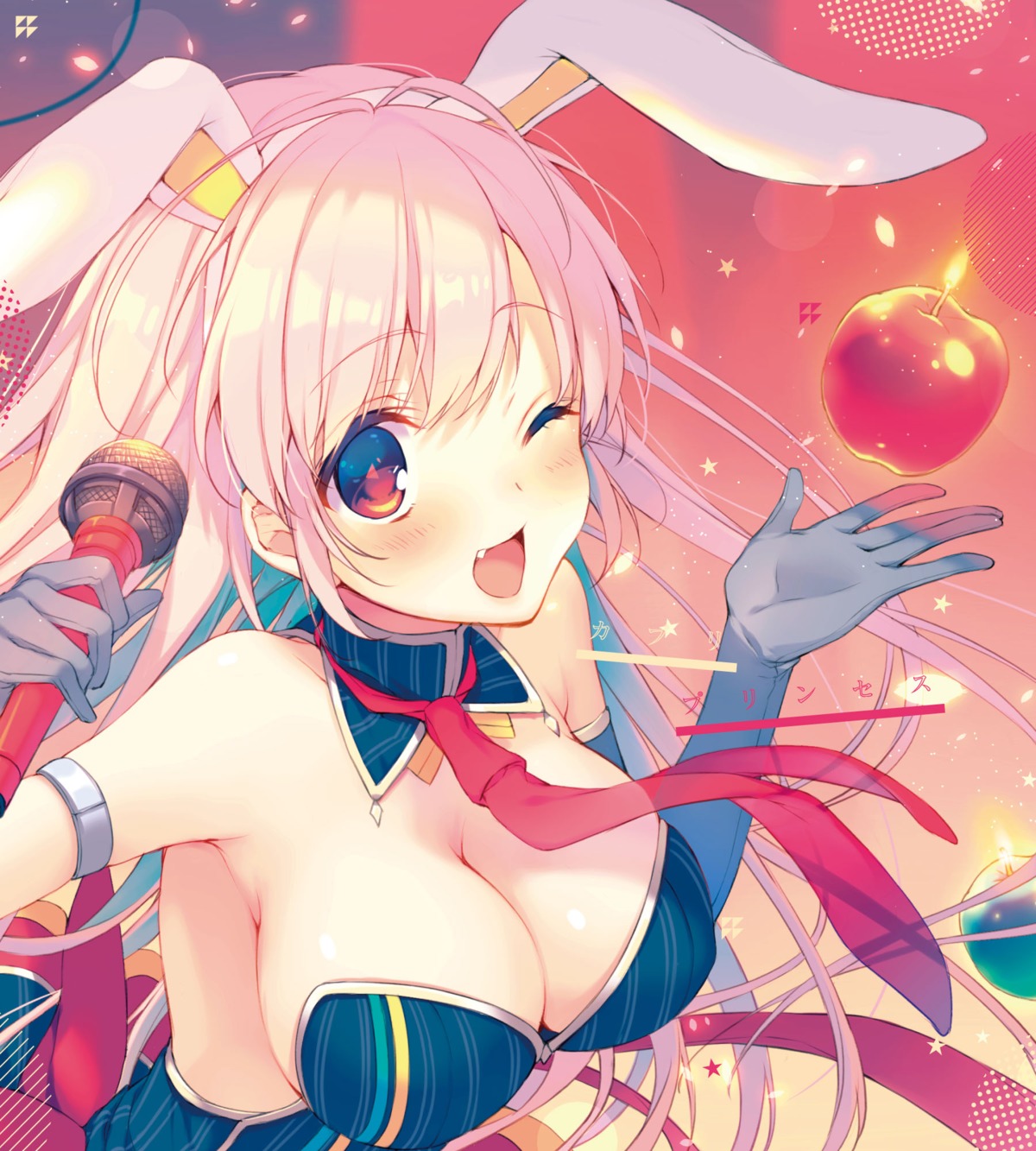 animal_ears bunny_ears cleavage no_bra reia