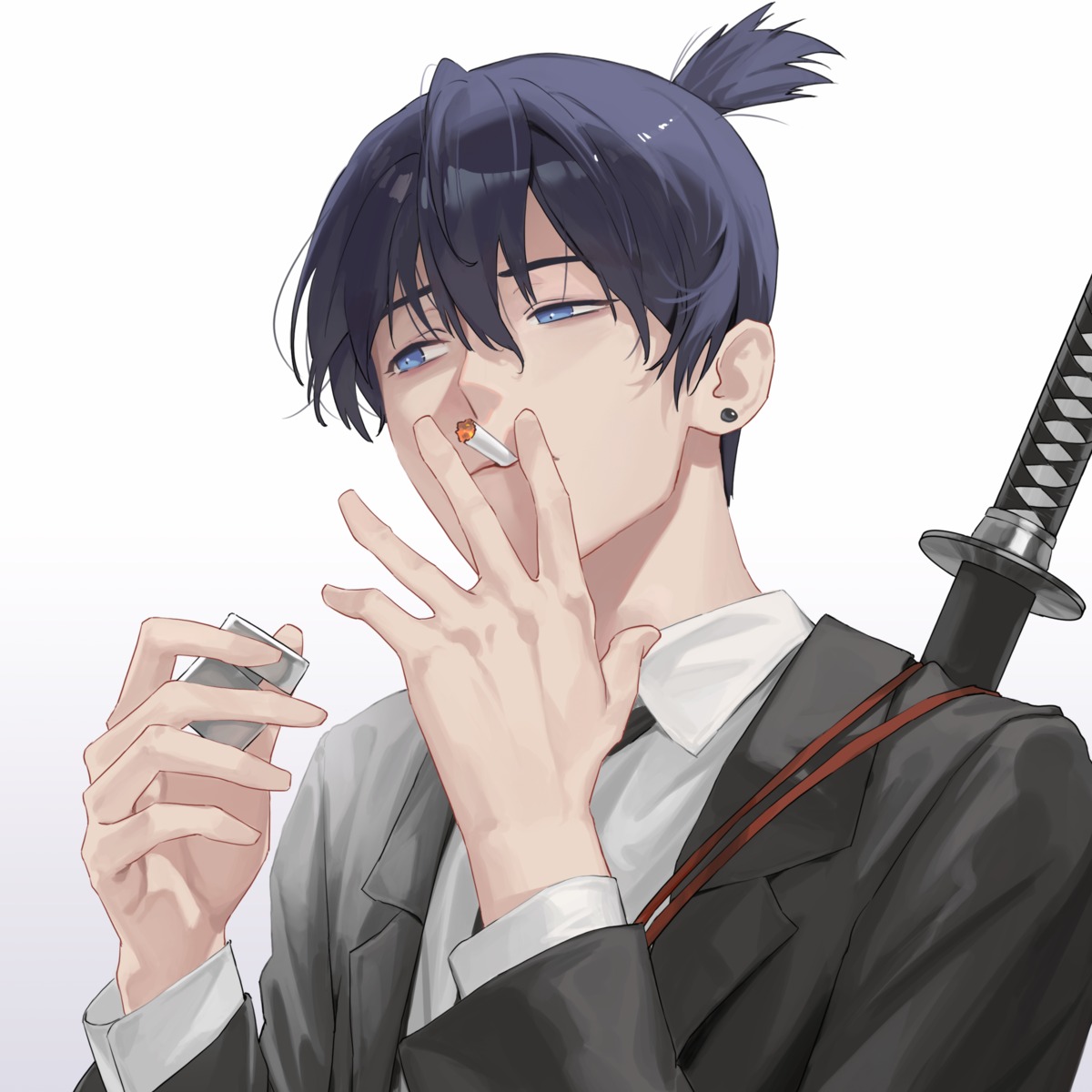 business_suit chainsaw_man gmirror1 hayakawa_aki male smoking sword