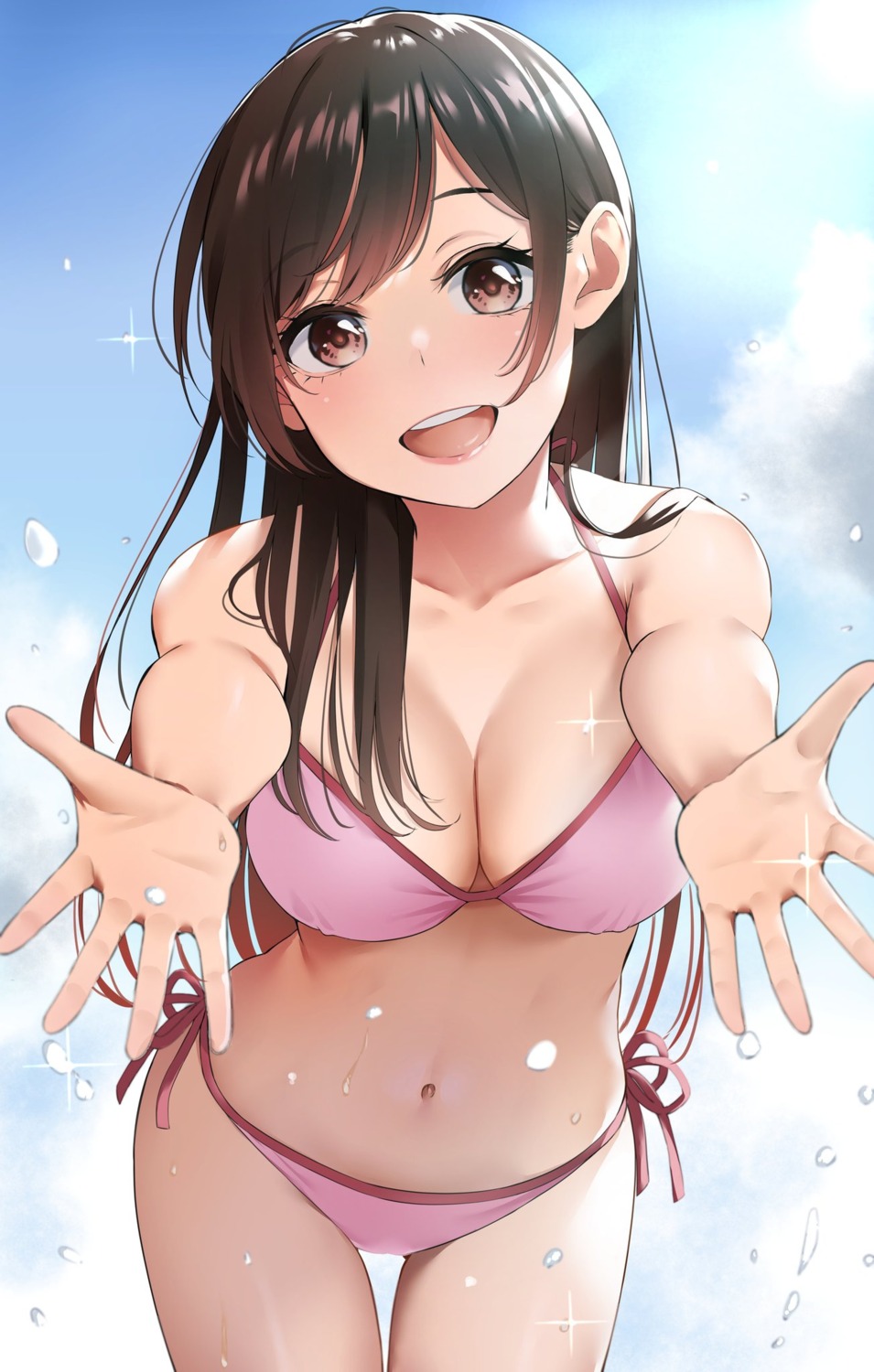 bikini cleavage ichinose_chizuru igarashi_kyouhei kanojo_okarishimasu swimsuits