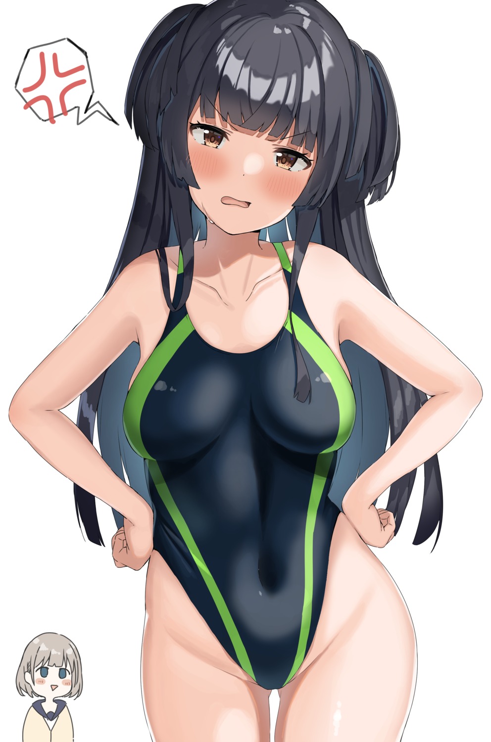 chibi mayuzumi_fuyuko serizawa_asahi swimsuits the_idolm@ster the_idolm@ster_shiny_colors wanimaru