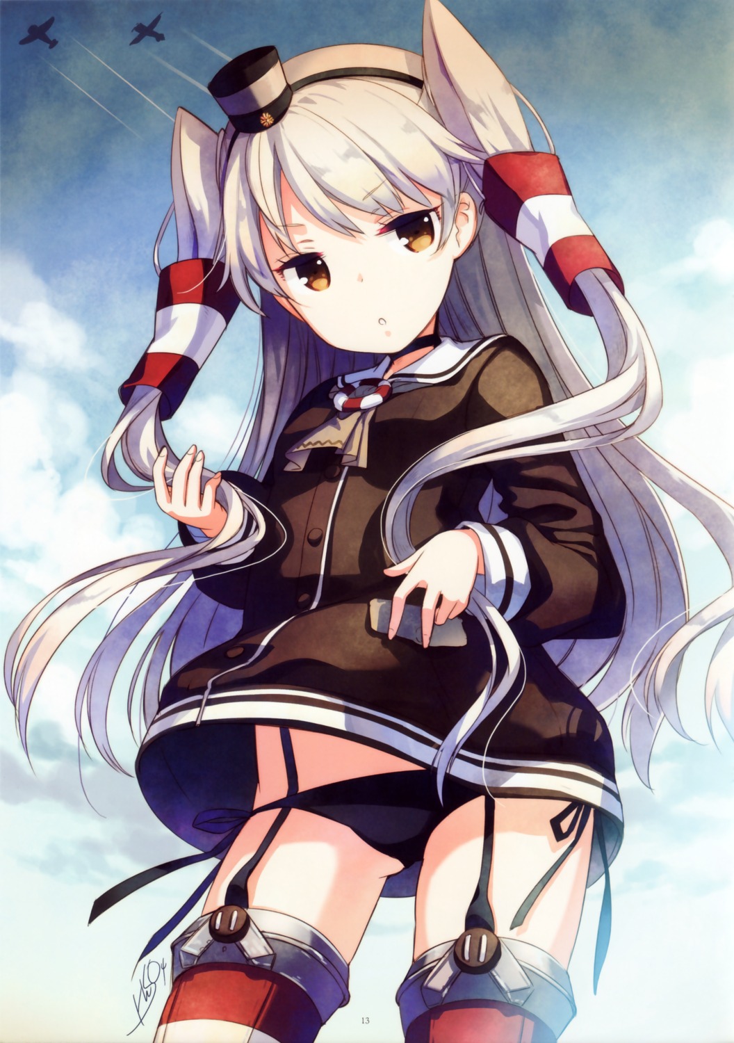 amatsukaze_(kancolle) h2so4 island_of_horizon kantai_collection loli pantsu stockings string_panties thighhighs