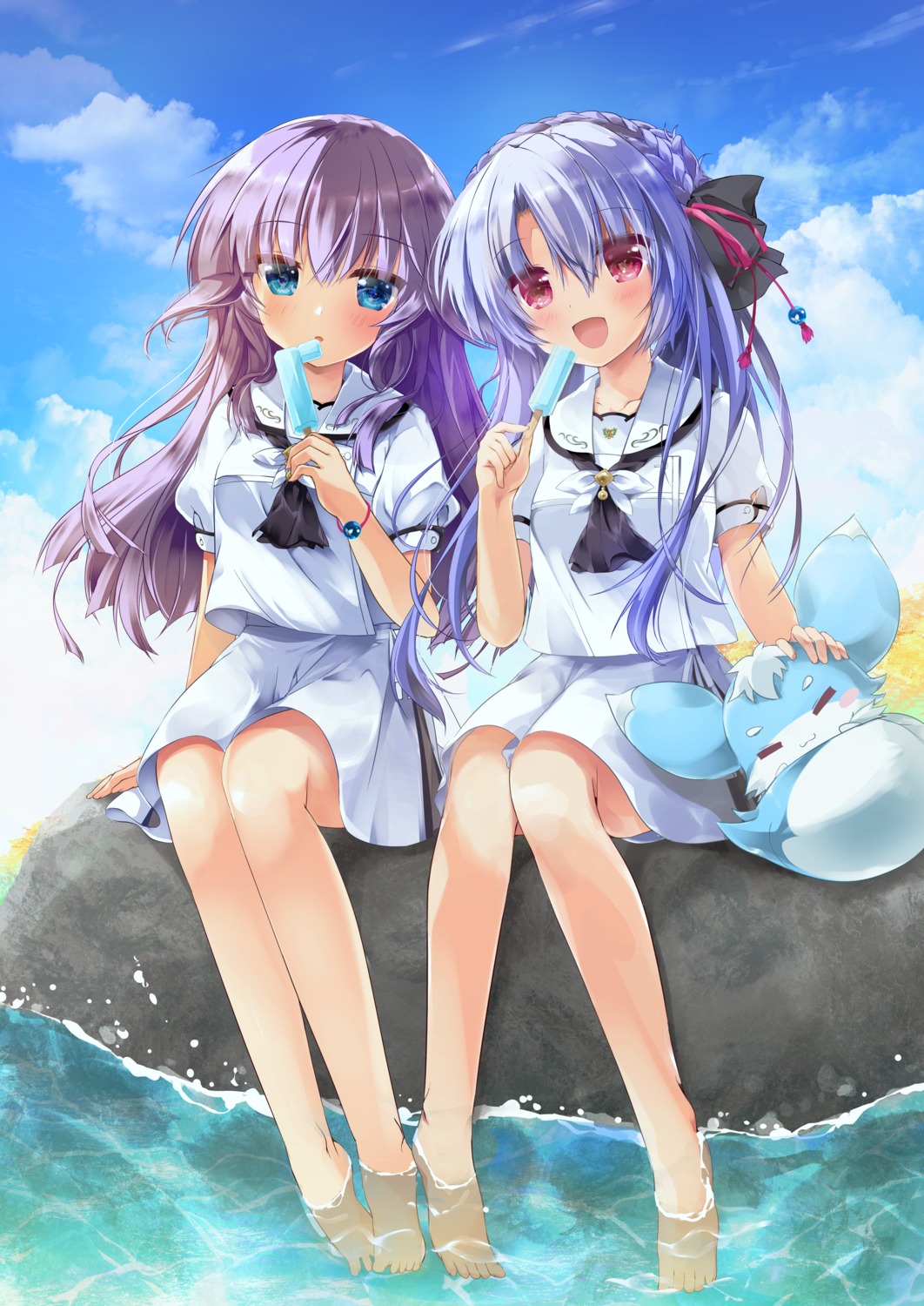 asahina_yori seifuku sorakado_ai sorakado_ao summer_pockets wet