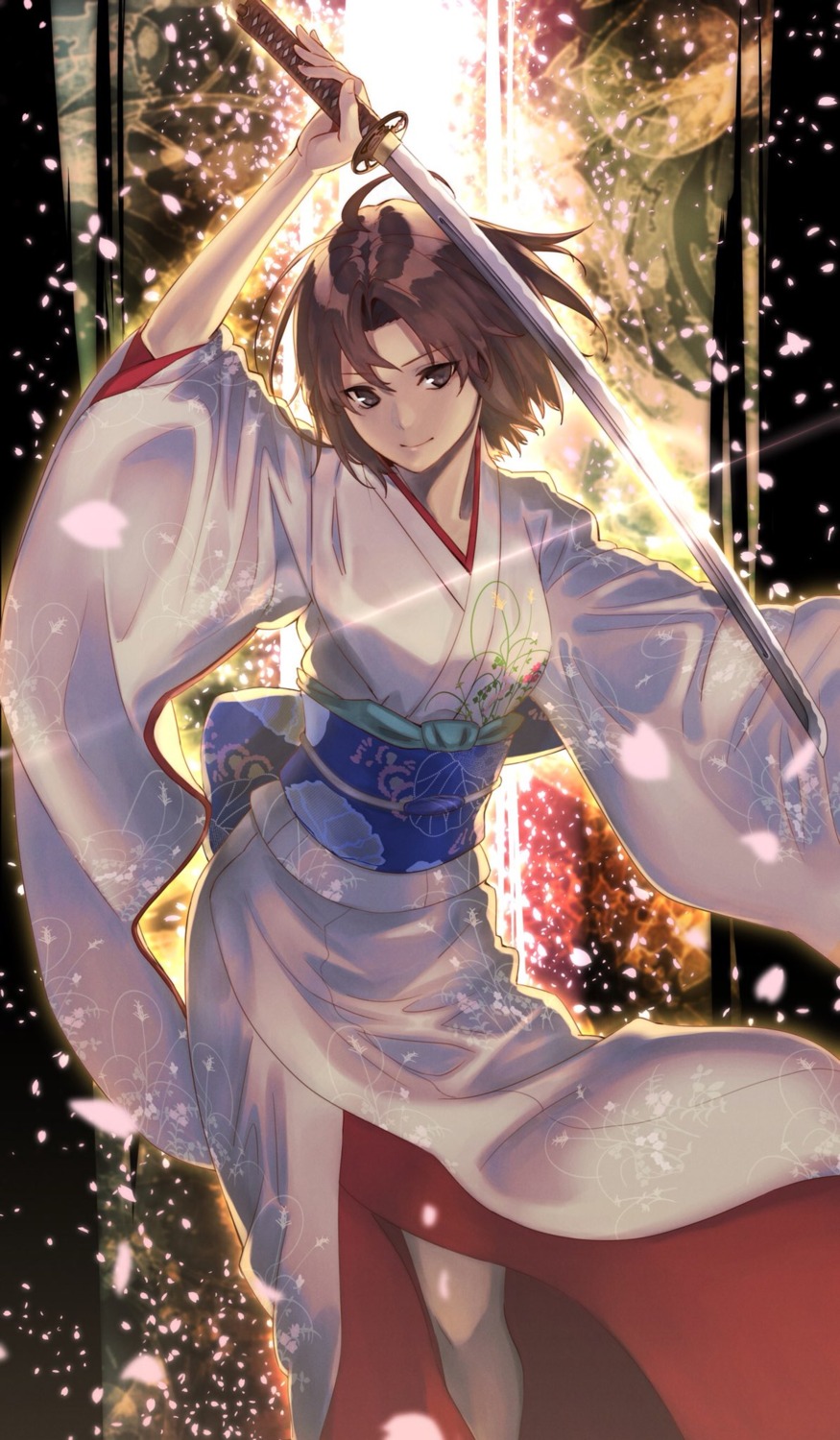 akamiso kara_no_kyoukai kimono ryougi_shiki sword