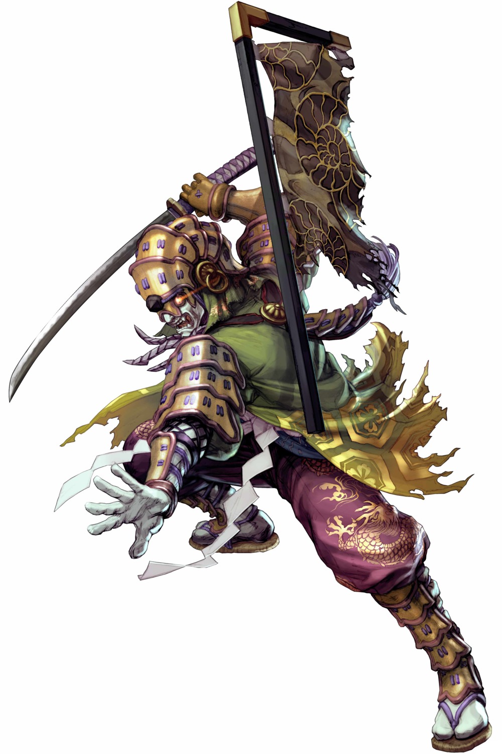 armor male soul_calibur soul_calibur_iv sword weapon yoshimitsu