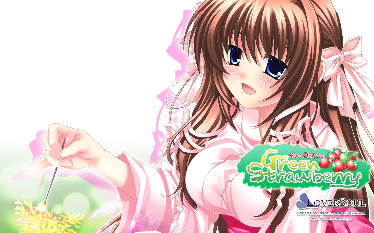 green_strawberry japanese_clothes loversoul tagme wallpaper