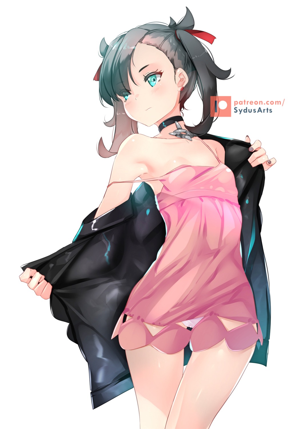 dress mary_(pokemon) no_bra pantsu pokemon pokemon_swsh sydus undressing