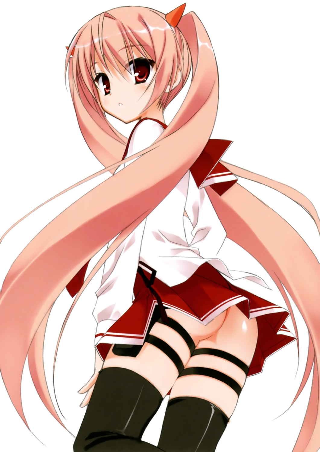 hidan_no_aria kanzaki_h._aria kobuichi nopan seifuku thighhighs