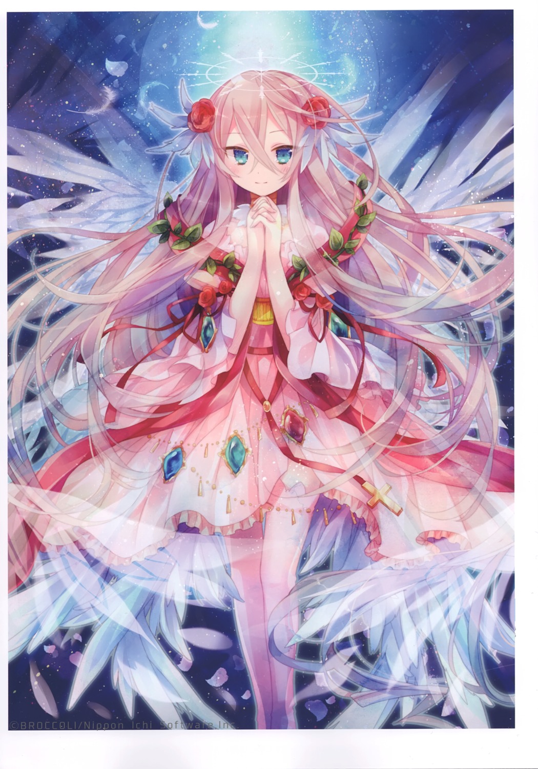 dress ibara_riato molamola see_through thighhighs wings z/x_zillions_of_enemy_x