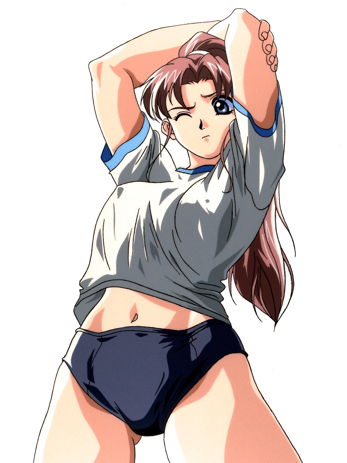 buruma erect_nipples gym_uniform lyceen yamada_masaki yoshino_tomomi zenkoku_seifuku_bishoujo_grand_prix