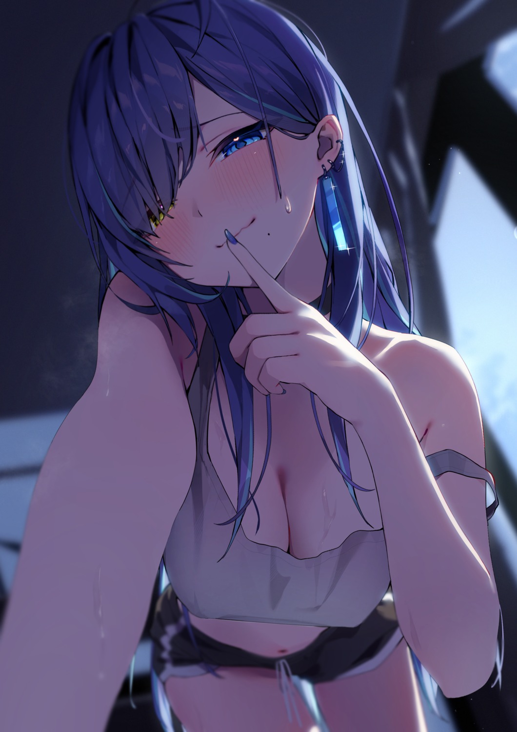 aoki_rio detexted erect_nipples heterochromia indie_virtual_youtuber nen_0405 no_bra wardrobe_malfunction wet