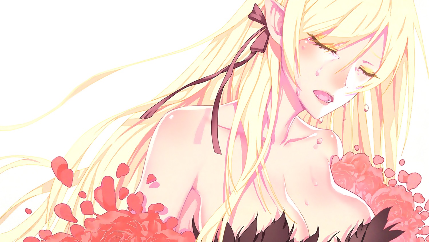 cleavage kissshot_acerolaorion_heartunderblade kizumonogatari madyy monogatari_(series) no_bra oshino_shinobu