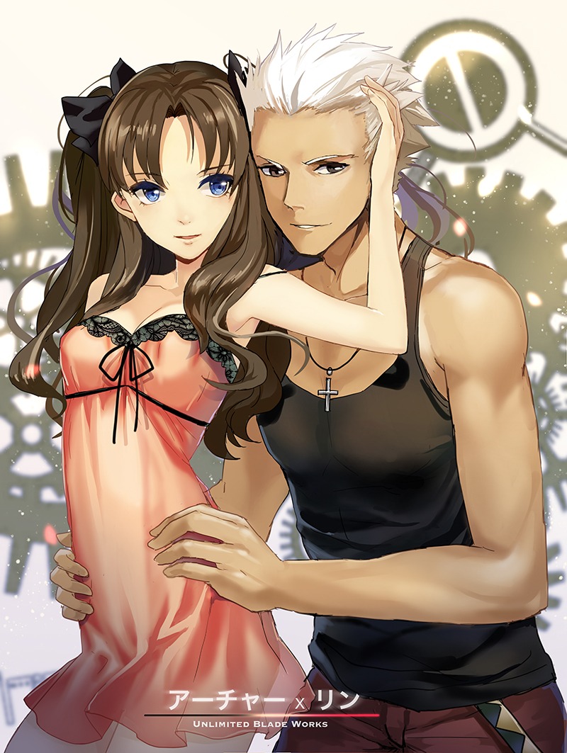 archer cleavage fate/stay_night lingerie see_through sheska_xue toosaka_rin