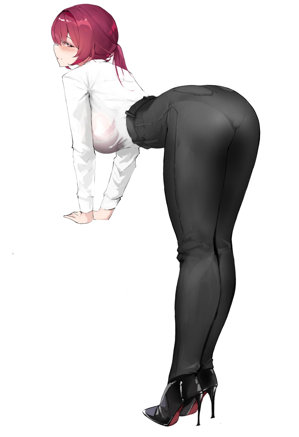 ass bra heels honkai:_star_rail kafka_(honkai:_star_rail) realpokke see_through