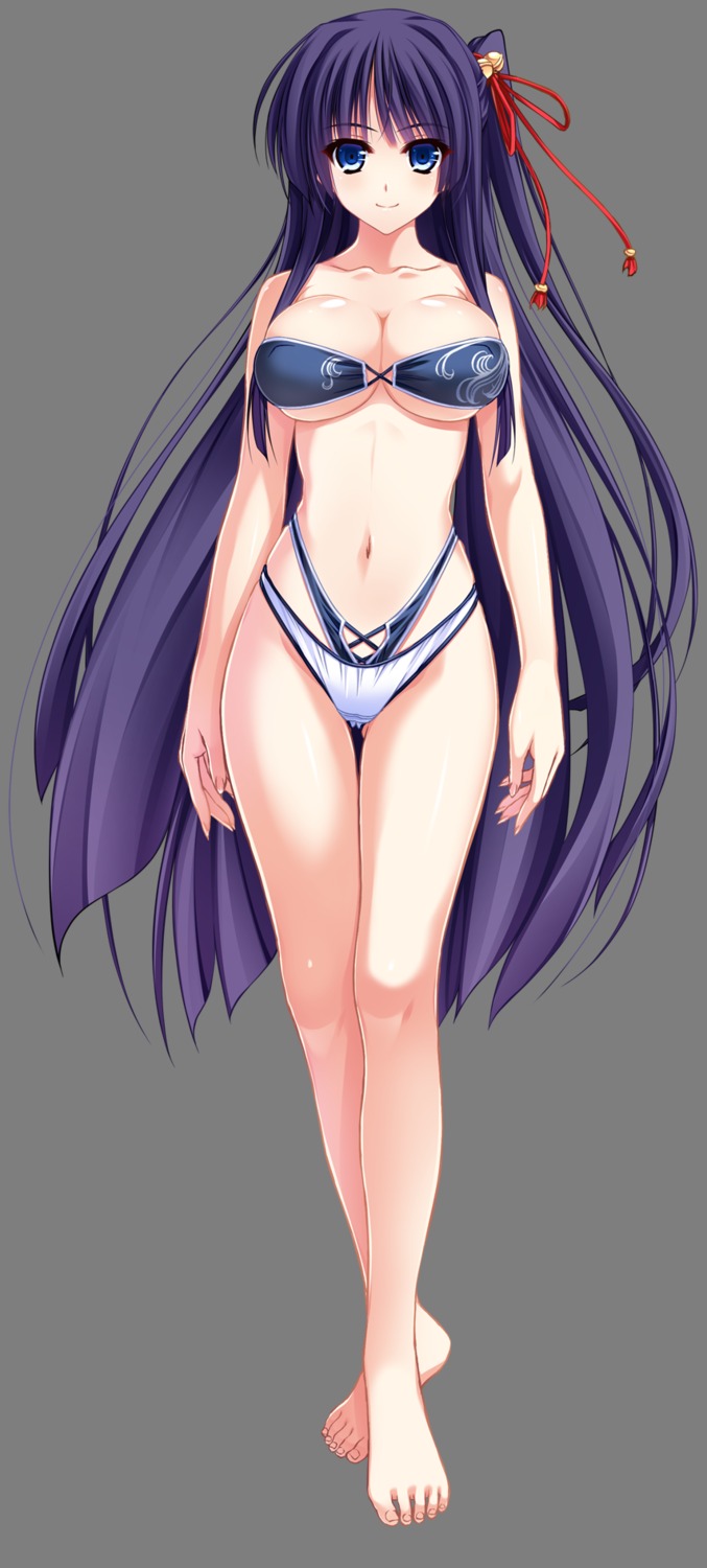 amasaka_takashi bikini cleavage clip_craft feet swimsuits toujou_amane transparent_png underboob unionism_quartet