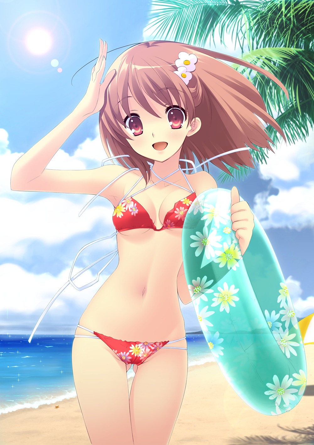 bikini cleavage flyable_heart inaba_yui ito_noizi swimsuits unisonshift