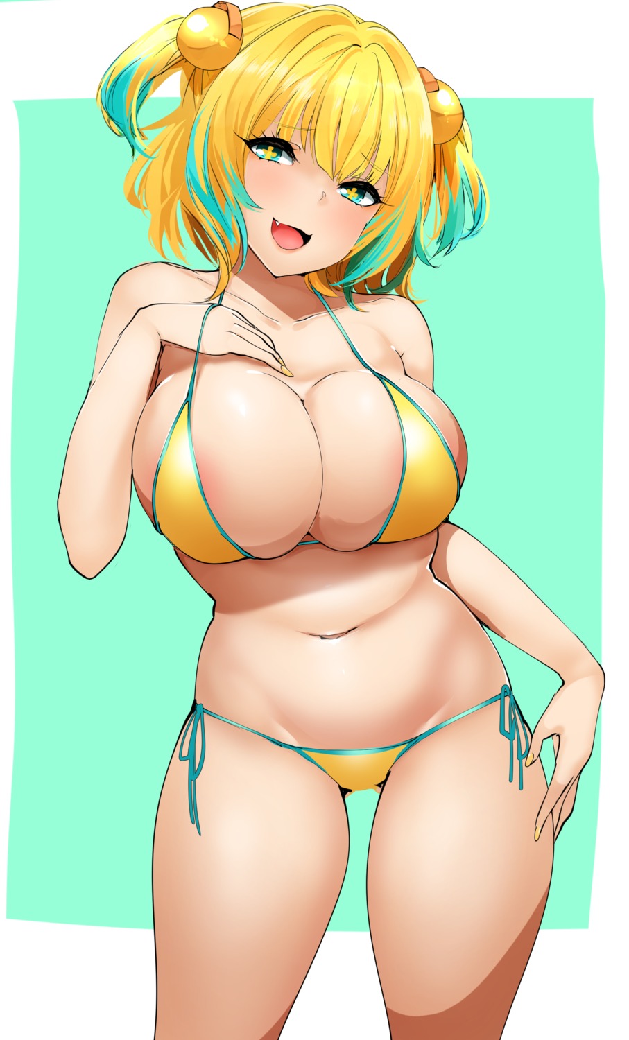 agetama areola bikini bomber_girl pine_(bombergirl) swimsuits