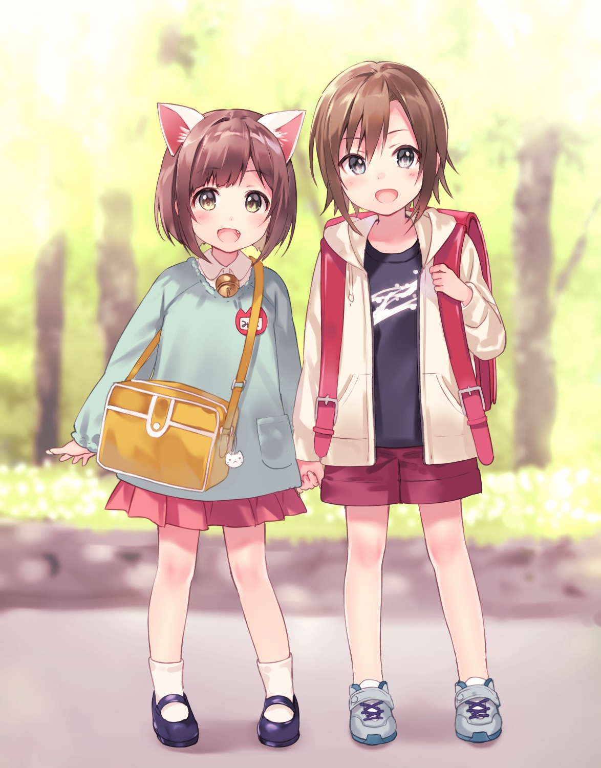 animal_ears fukahire_sanba maekawa_miku nekomimi tada_riina the_idolm@ster the_idolm@ster_cinderella_girls