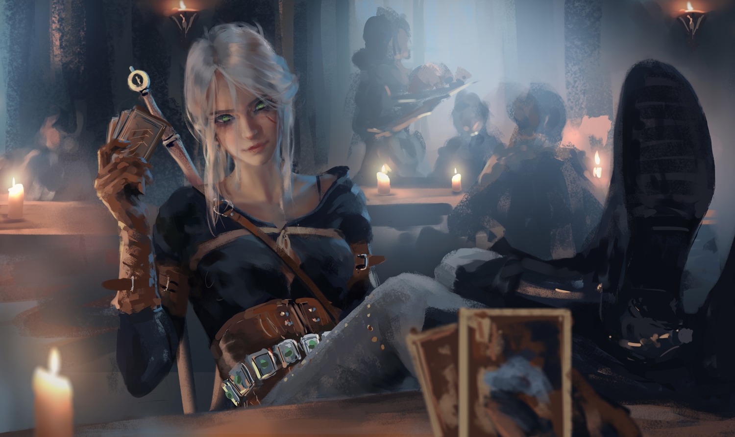ciri sword the_witcher the_witcher_3 wlop