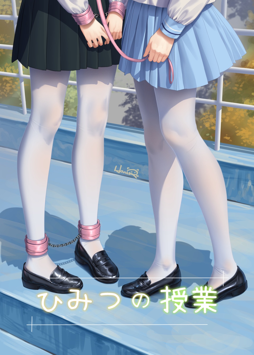 bondage haneru haori_haruki heels himino_seika pantyhose seifuku yuri