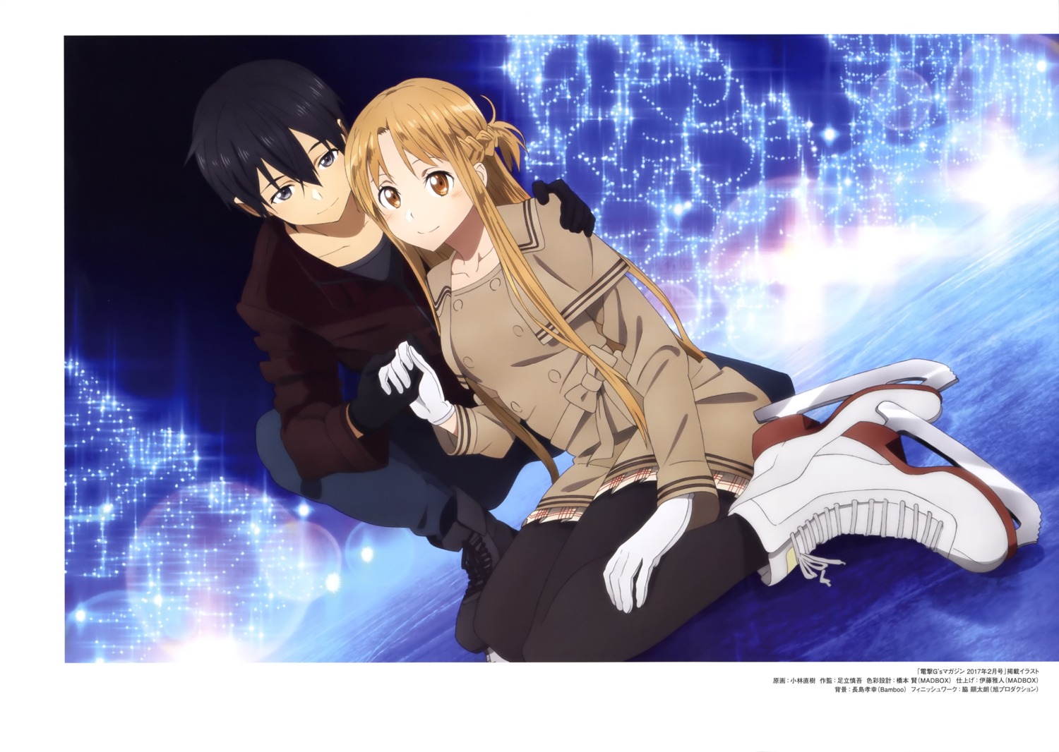 asuna_(sword_art_online) kirito kobayashi_naoki pantyhose sword_art_online