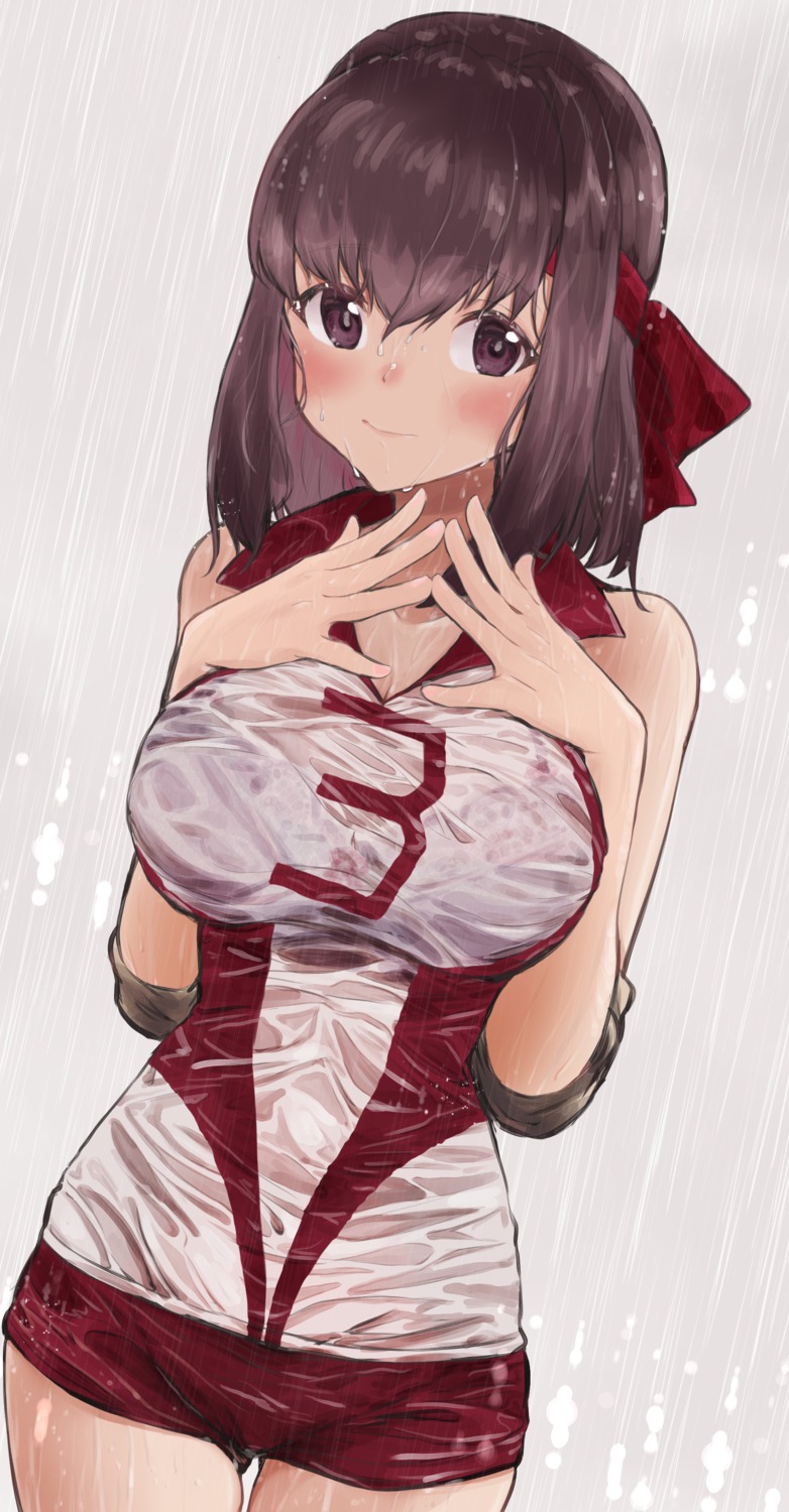 bra girls_und_panzer kondou_taeko mamu_t7s see_through wet wet_clothes