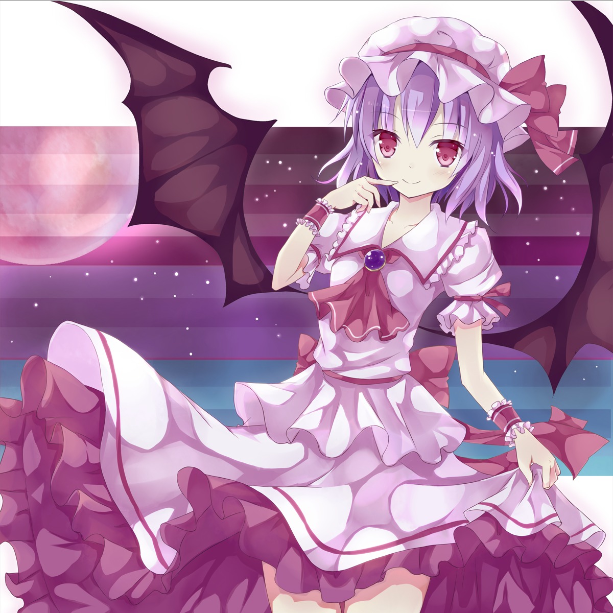 dress mizumidori remilia_scarlet touhou wings