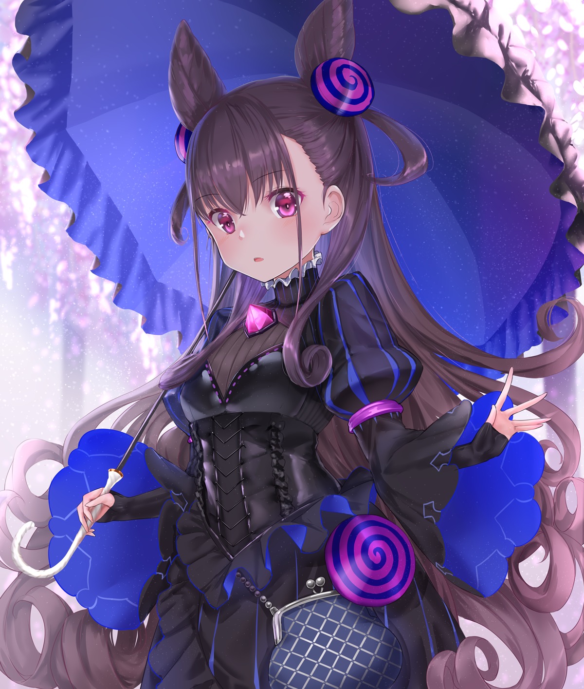 dress fate/grand_order kachiyori murasaki_shikibu_(fate) umbrella