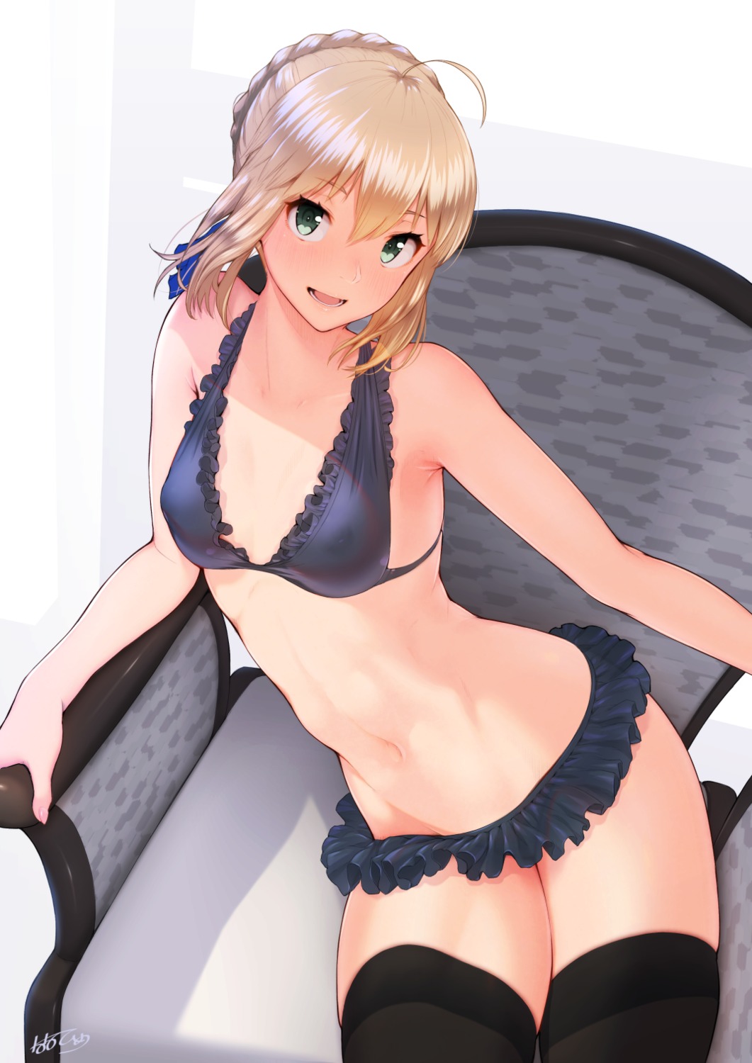 bikini fate/grand_order nanahime saber swimsuits thighhighs