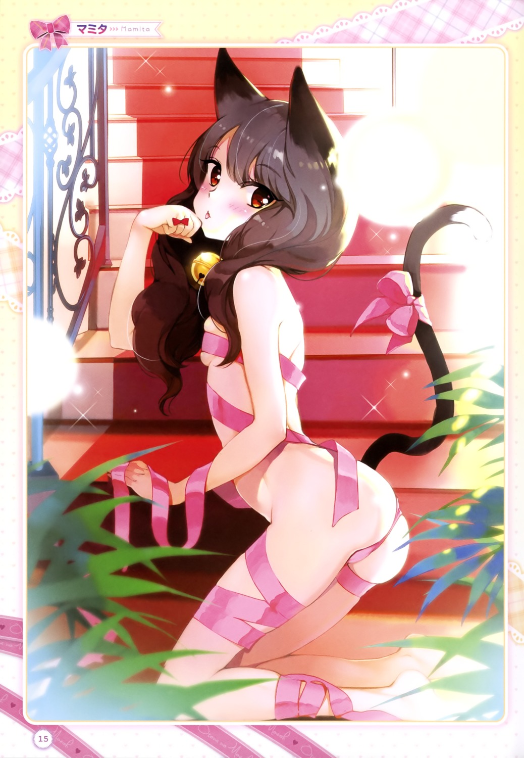 animal_ears ass cameltoe mamita naked_ribbon tail