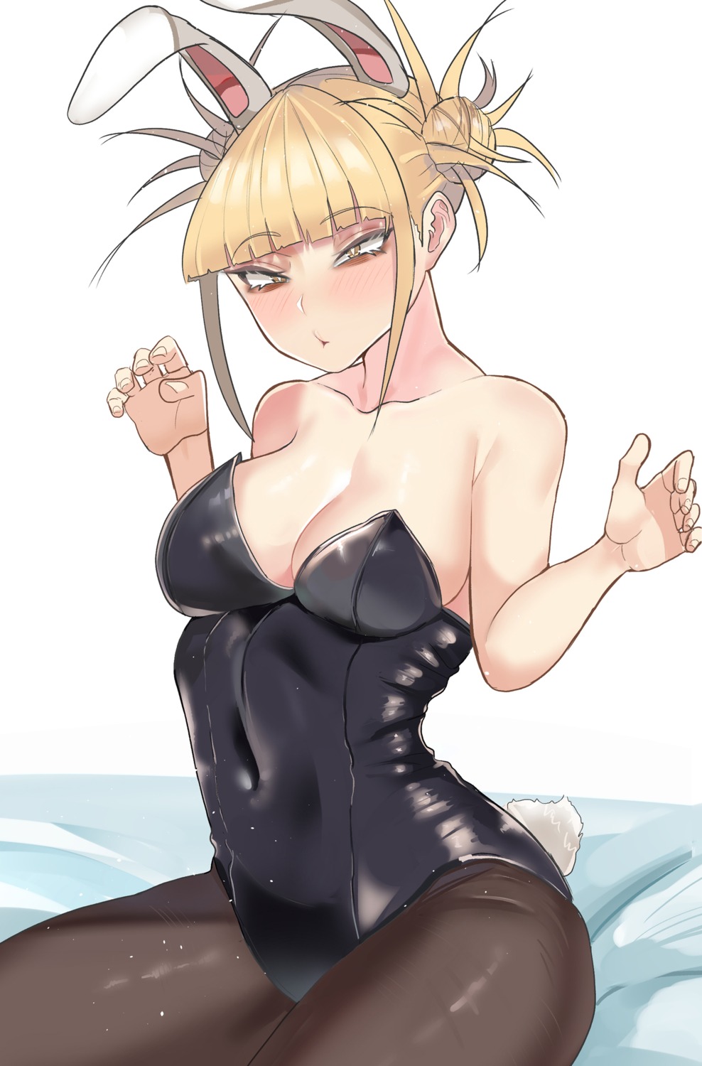 animal_ears boku_no_hero_academia bunny_ears pantyhose tail toga_himiko zd_(pixiv6210083)