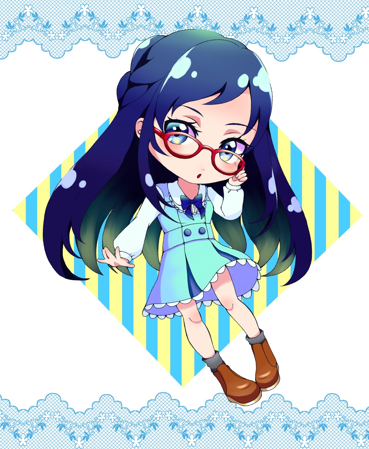 chibi dokidoki!_precure hishikawa_rikka megane pretty_cure seifuku yupiteru