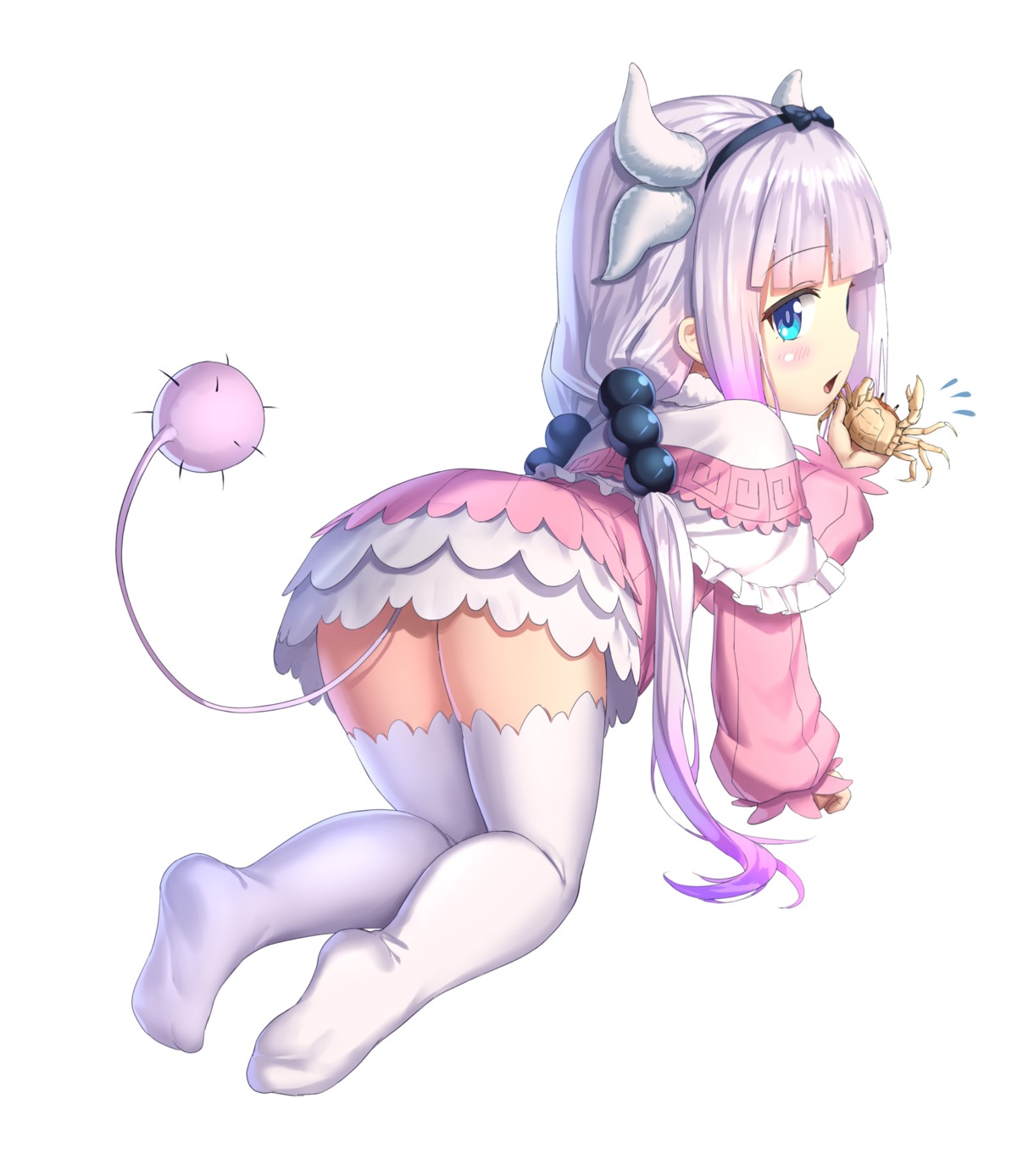 drogoth kobayashi-san chi no maid dragon kanna kamui feet horns tail  thighhighs | #385357 | yande.re