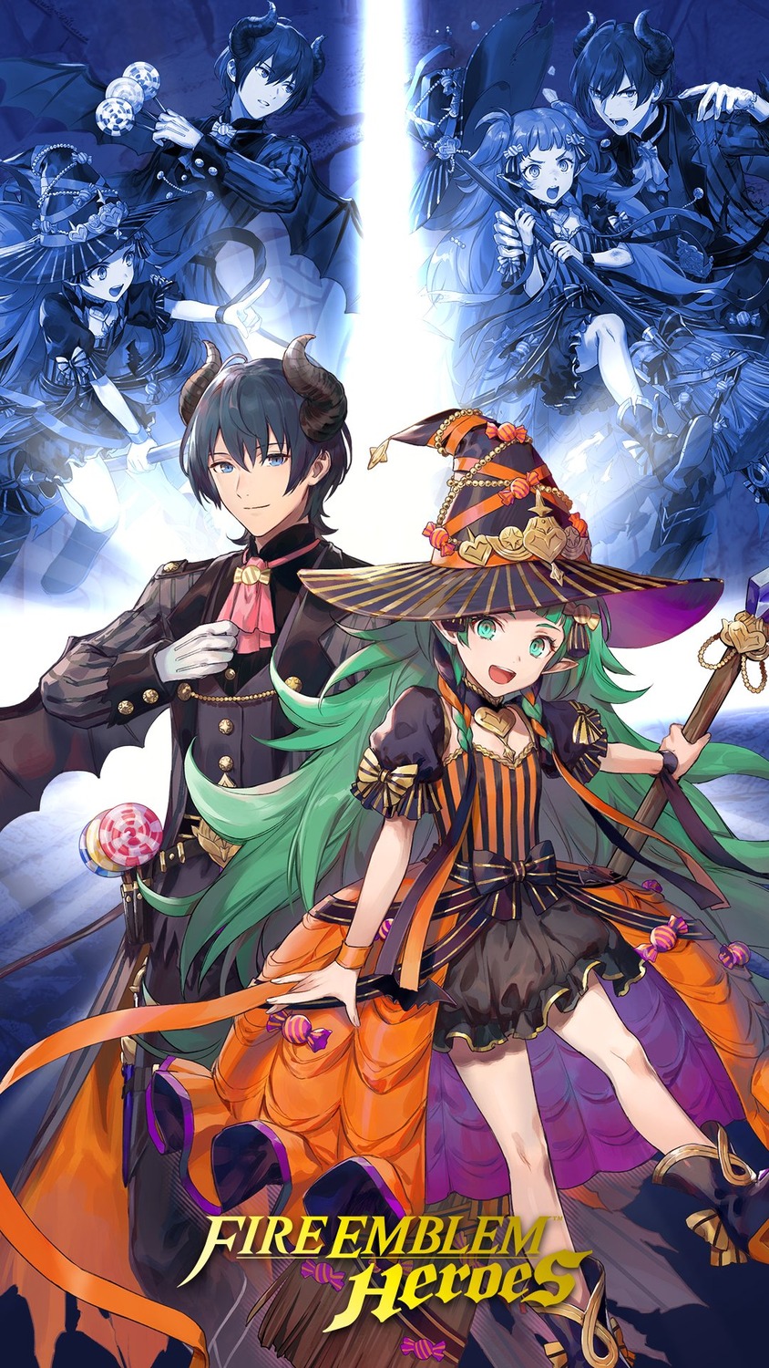 azu-taro byleth_(fire_emblem) devil fire_emblem fire_emblem_three_houses halloween heels horns nintendo pointy_ears sothis tail wings witch