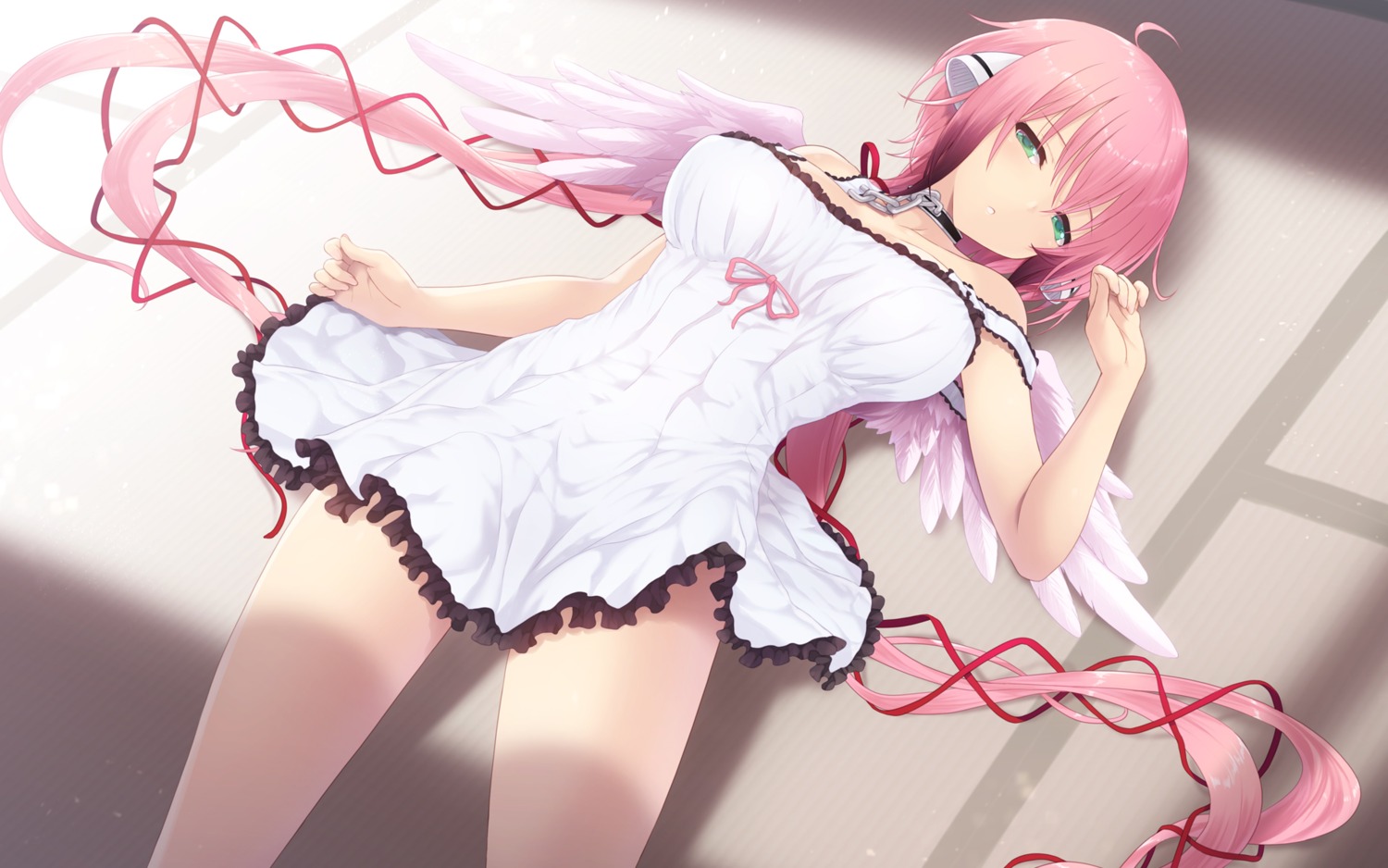 cait dress ikaros sora_no_otoshimono wallpaper wings