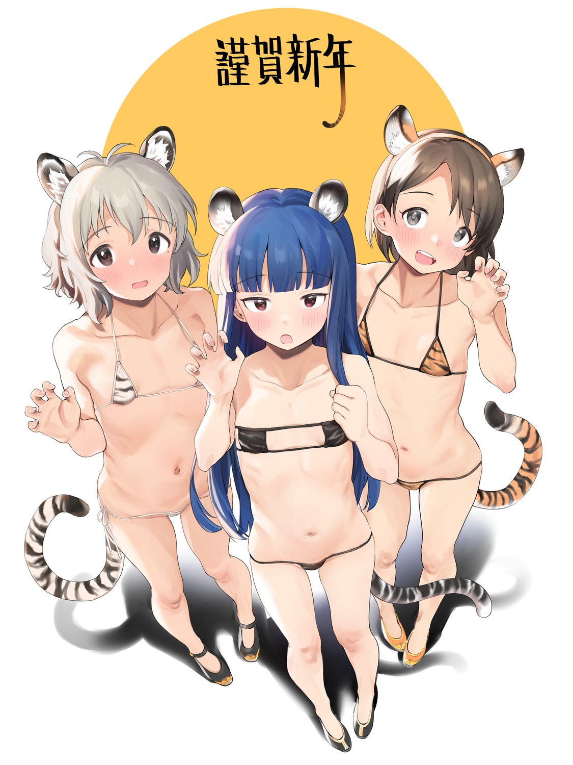 animal_ears bikini djheycha loli narumiya_yume sajou_yukimi sasaki_chie swimsuits tail the_idolm@ster the_idolm@ster_cinderella_girls the_idolm@ster_cinderella_girls_u149 thighhighs