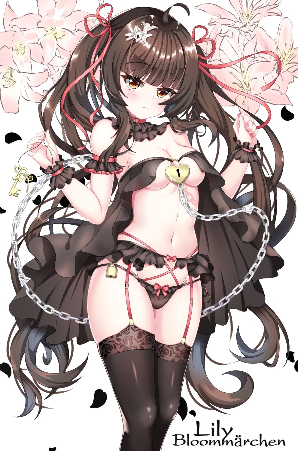 garter_belt lily_bloomerchen no_bra pantsu soul_worker stockings thighhighs tia_(4017342)