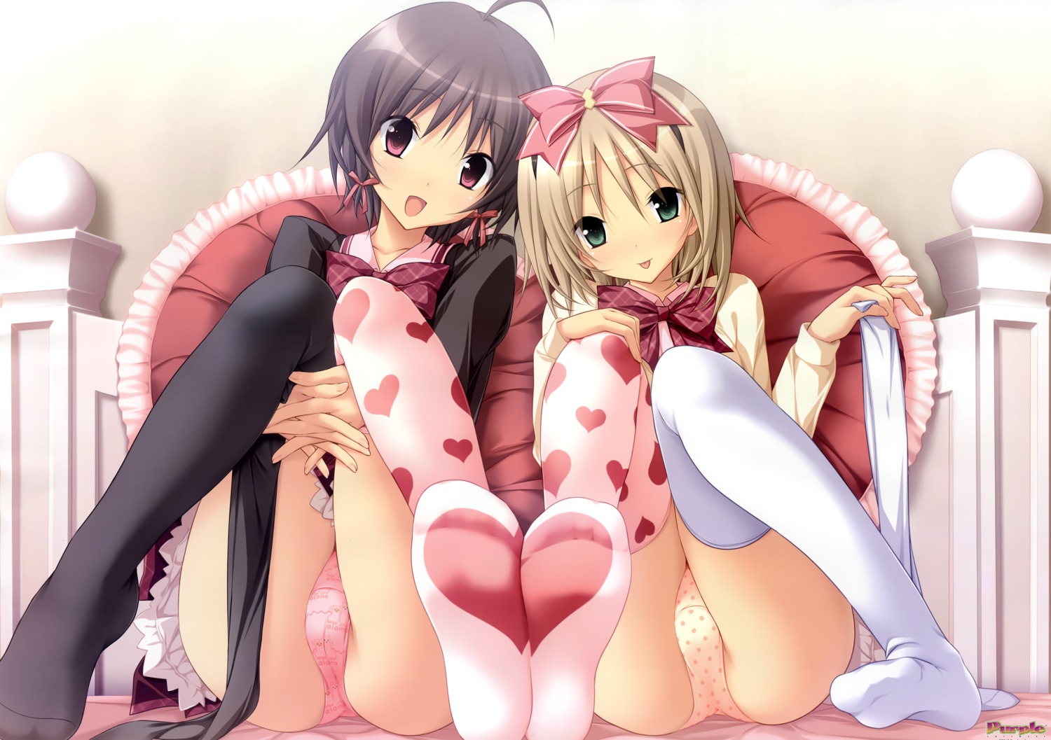 cameltoe feet hatori_uta koku mirai_nostalgia pantsu purple_software sanada_kanata thighhighs