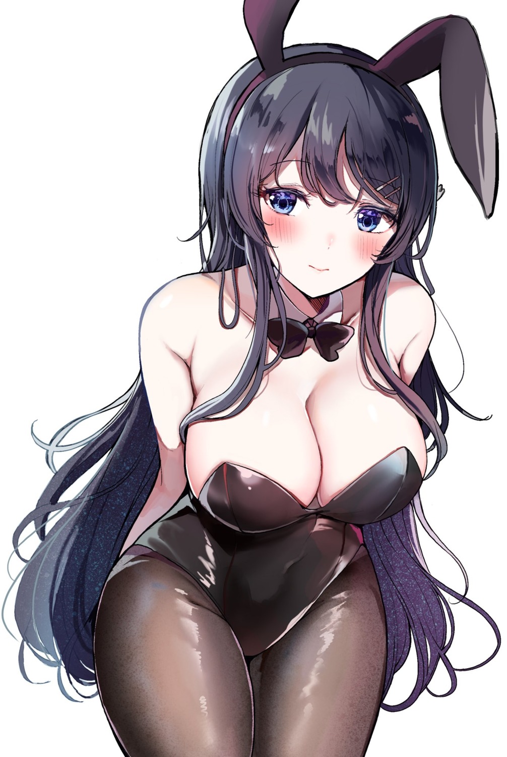 animal_ears bunny_ears bunny_girl cleavage pantyhose sak sakurajima_mai seishun_buta_yarou