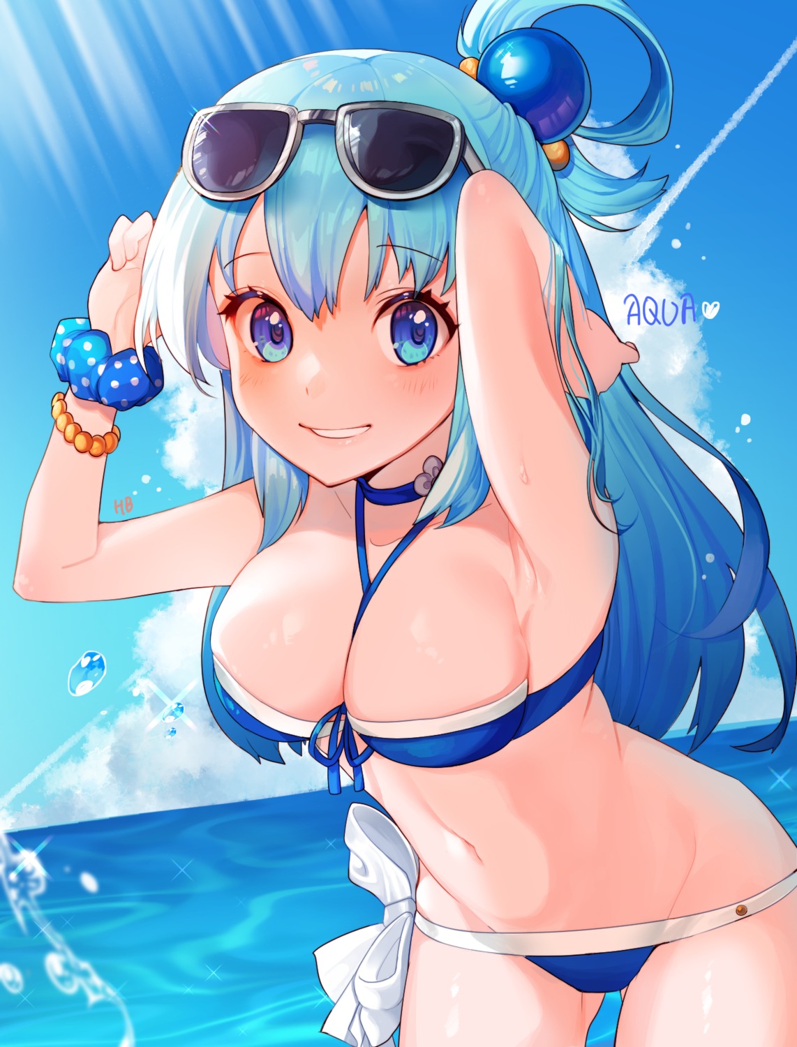 aqua_(kono_subarashii_sekai_ni_shukufuku_wo!) bikini kono_subarashii_sekai_ni_shukufuku_wo! megane sssjj30 swimsuits