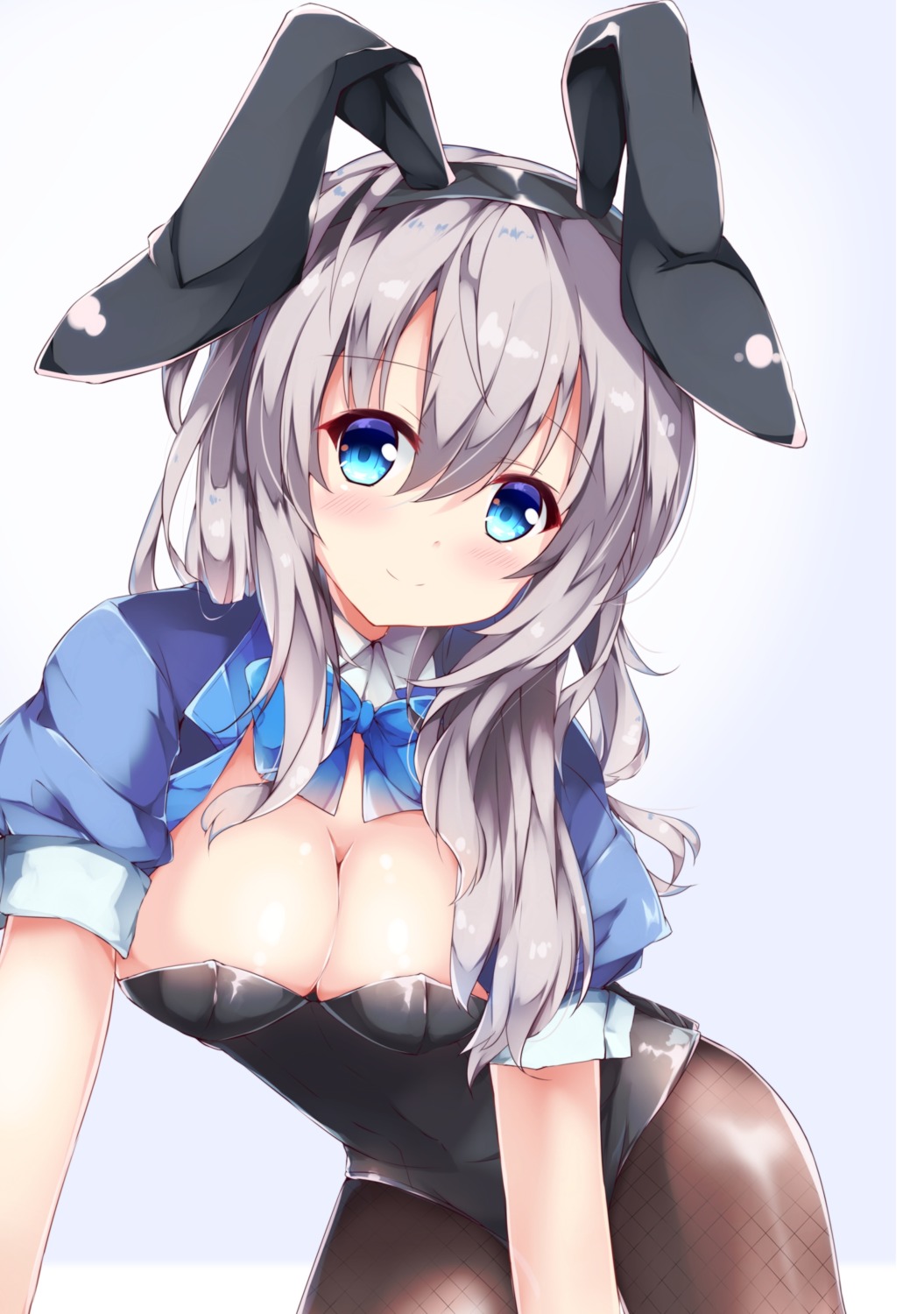 animal_ears bunny_ears bunny_girl cleavage fishnets fuuna pantyhose