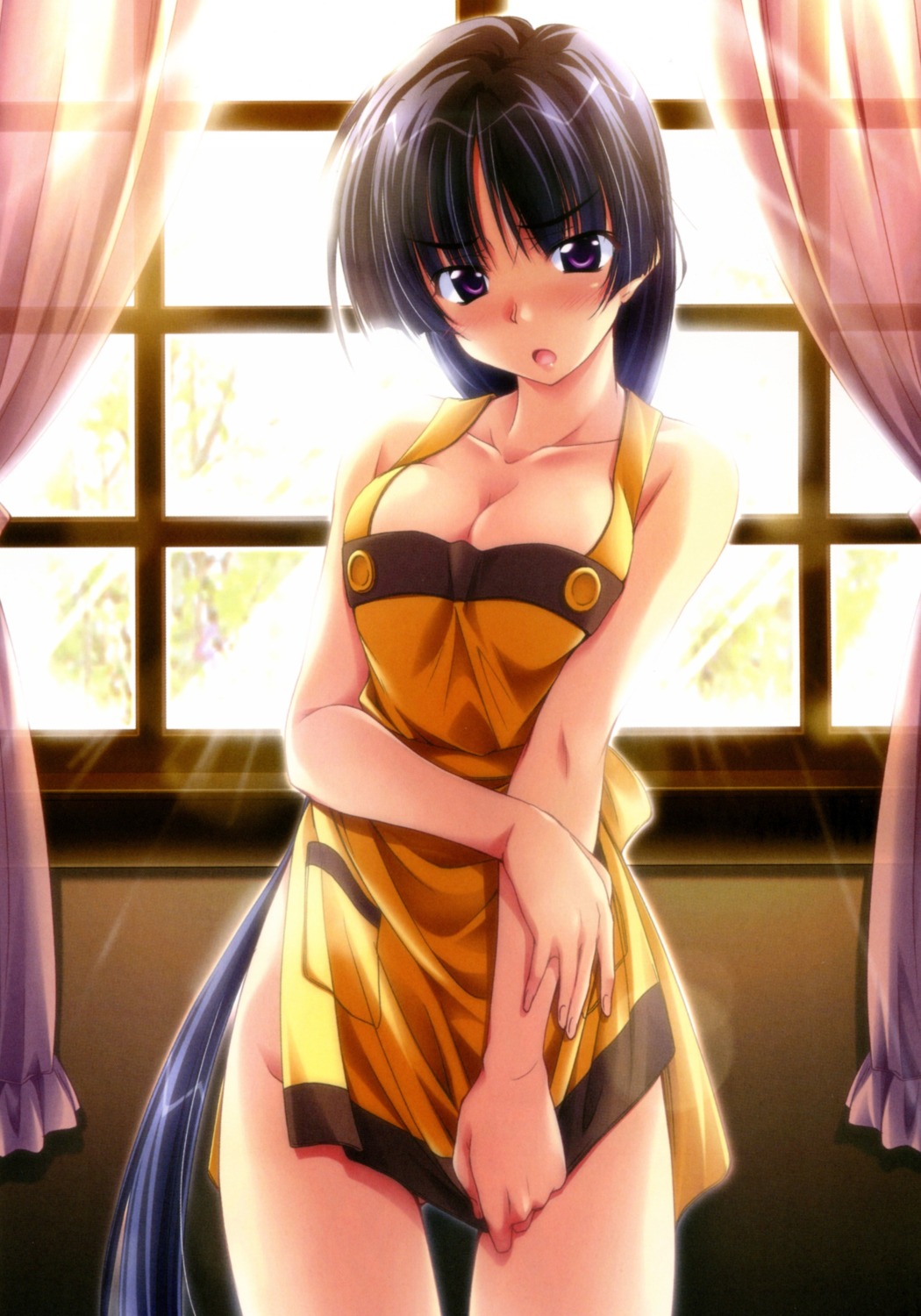 cleavage fukamori_shizuka naked_apron princess_waltz screening takeya_masami