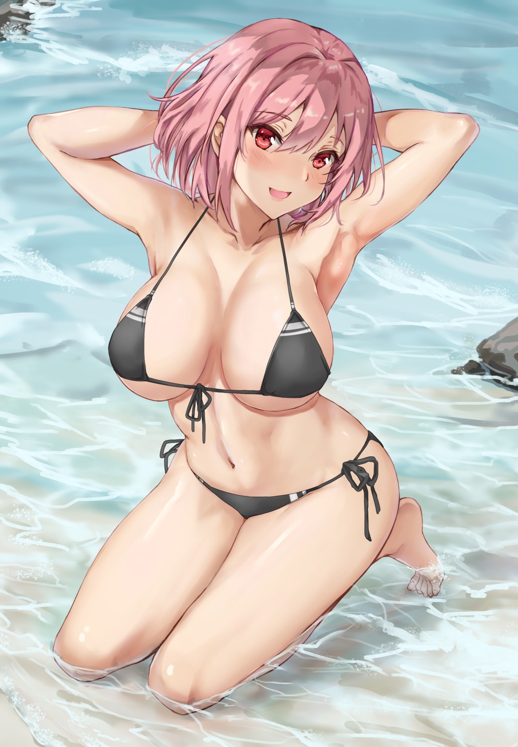 amagi_(amagi626) bikini saigyouji_yuyuko swimsuits touhou wet